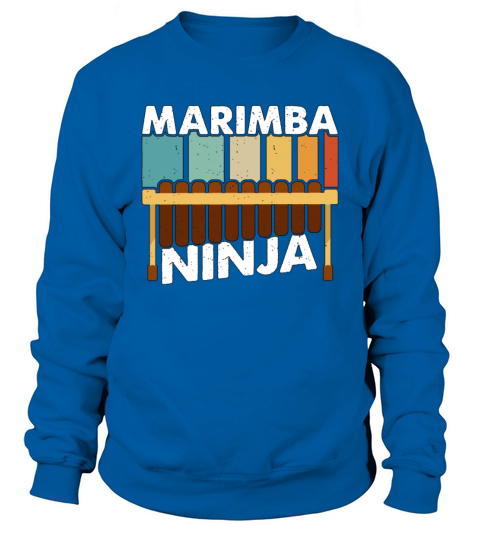 Marimba Ninja Retro Vibraphone Marimba Player Sweatshirt Unisex