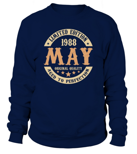 May 1988 Vintage Birthday Present Sweatshirt Unisex