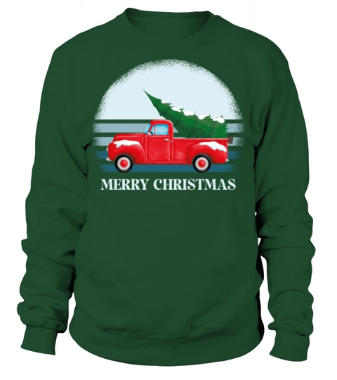 Vintage Wagon Christmas Pickup Truck Retro Sweatshirt Unisex
