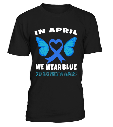 In April We Wear Blue Child Abuse Prevention Aware T-Shirt Unisex