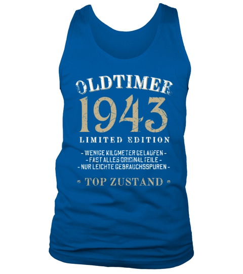 80th Birthday Vintage 1943 Tank Top Unisex
