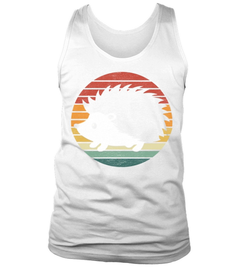 Hedgehog Lover - Vintage Retro Sunset Hedgehog Tank Top Unisex