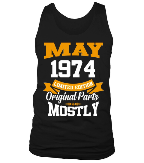 May 1974 Vintage Birthday Present Tank Top Unisex