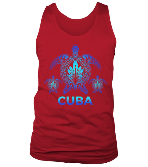 Vintage Cuba Ocean Blue Sea Turtle Souvenirs Tank Top Unisex