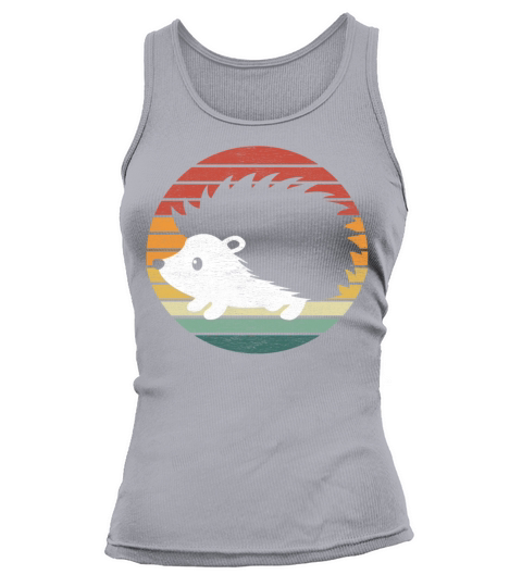 Hedgehog Lover - Vintage Retro Sunset Hedgehog Tank top Woman