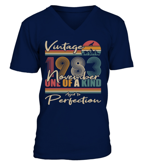 40th birthday november 1983 vintage 1983 V-Neck T-shirt