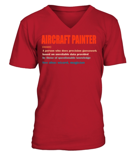Aircraft Painter Vintage Definition Wizard Magicia V-Neck T-shirt