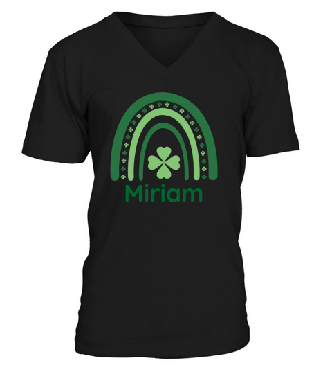 Miriam Clover Charm Boho Rainbow V-Neck T-shirt