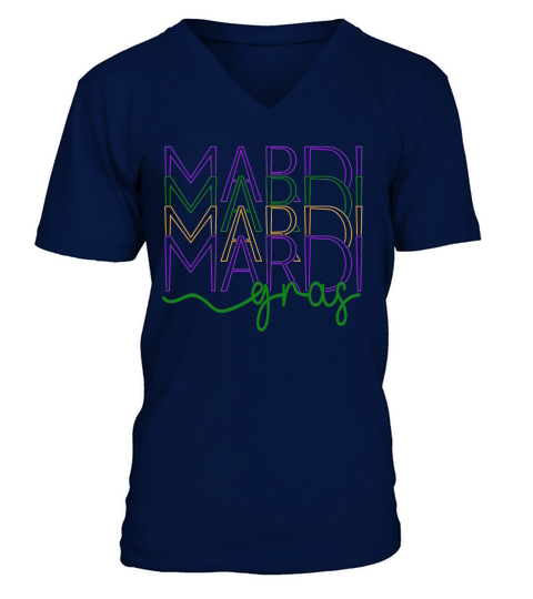Vintage Mardi Gras Festival New Orlean V-Neck T-shirt