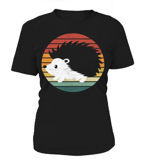 Hedgehog Lover - Vintage Retro Sunset Hedgehog Women's T-Shirt