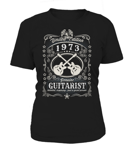 Vintage 1973 Guitarist Birthday Gift Guitar Player Women's T-Shirt