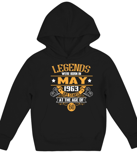 60th Birthday Sayings May 1963 Vintage Kids Hoodie