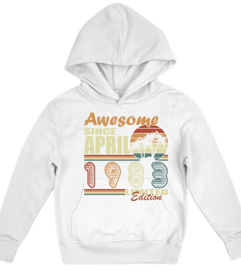 April 1983 vintage birthday Kids Hoodie