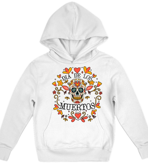 Dia De Los Muertos Day Of Dead Mexican Kids Hoodie