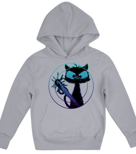 Halloween Retro Cat Vintage Cat Kids Hoodie