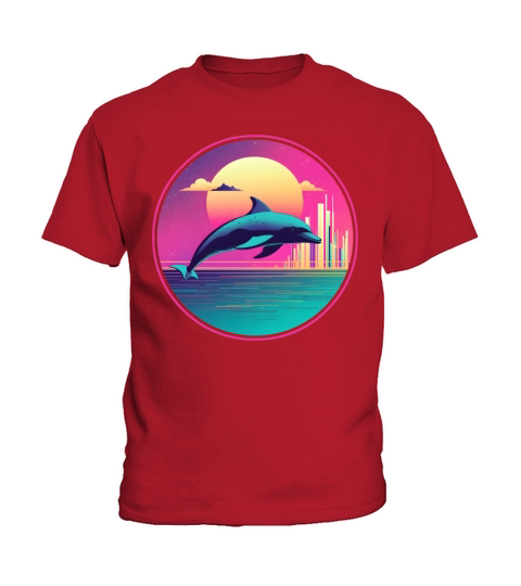 80s 90s Dolphin Lovers Vintage Kids T-Shirt