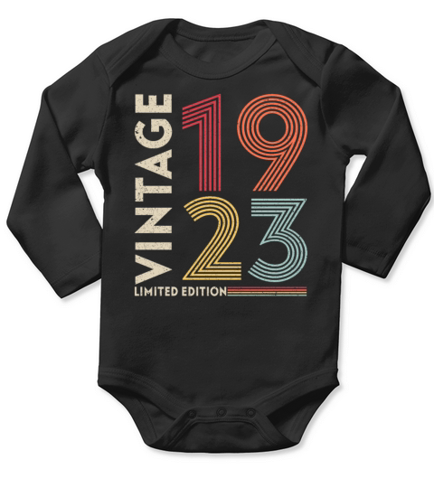Original 1923 Vintage Vintage Retro Anniversary Long Sleeve Baby One-Piece