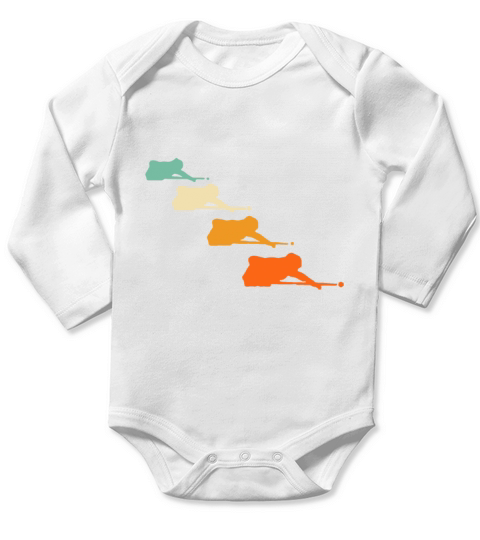 Retro Vintage Snooker Quotes Pool Billiards Snooke Long Sleeve Baby One-Piece