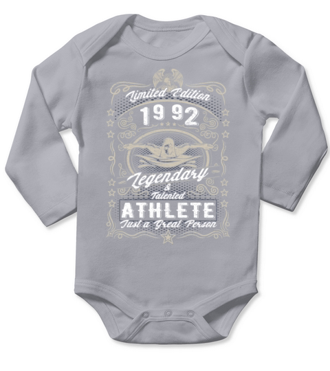 Vintage 1992 Swimmer Birthday Gift Sport Hobby Long Sleeve Baby One-Piece