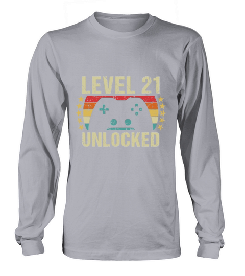 Gaming Vintage 21st Birthday Gift 21 Year Old Boy Long sleeved Unisex