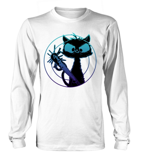 Halloween Retro Cat Vintage Cat Long sleeved Unisex