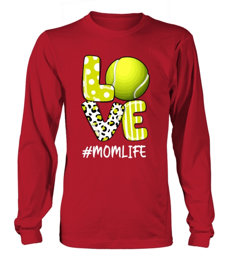 Love Tennis Mom Life Player with Leopardmom and da Long sleeved Unisex