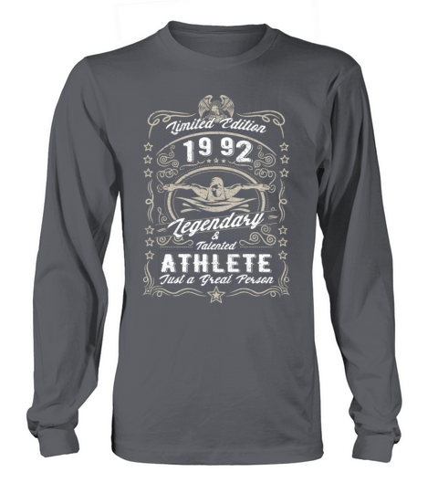 Vintage 1992 Swimmer Birthday Gift Sport Hobby Long sleeved Unisex