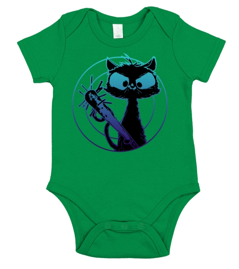 Halloween Retro Cat Vintage Cat Short Sleeve Baby One-Piece