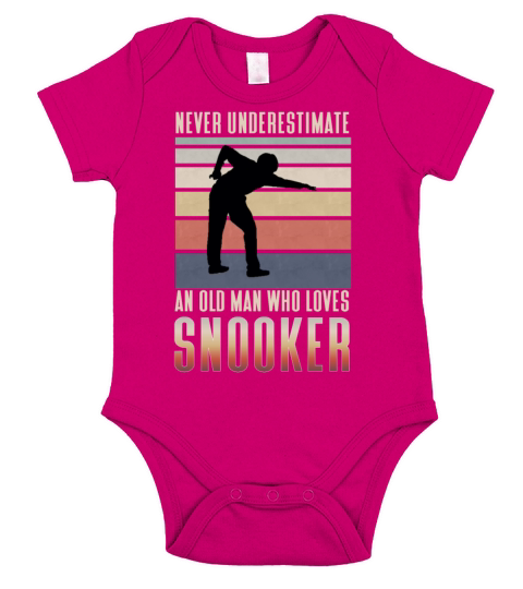 Never underestimate an old man who loves snooker Short Sleeve Baby One-Piece