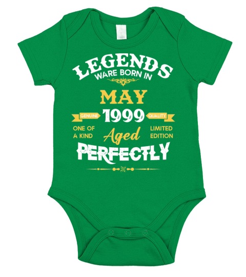 Vintage Aged To Perfection May 1999 Short Sleeve Baby One-Piece