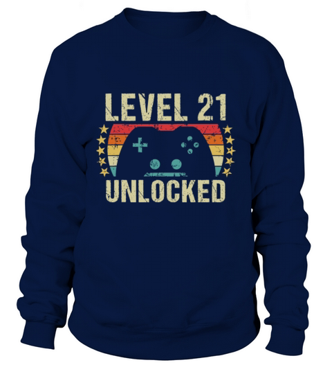 Gaming Vintage 21st Birthday Gift 21 Year Old Boy Sweatshirt Unisex