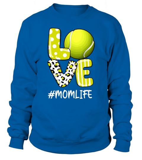 Love Tennis Mom Life Player with Leopardmom and da Sweatshirt Unisex
