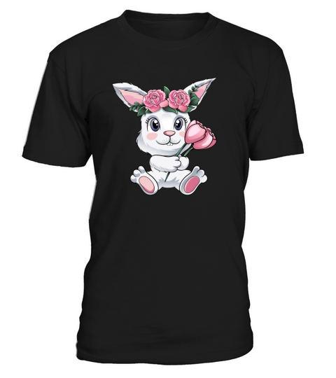 Baby Easter Bunny with Flowers cute Easter Egg T-Shirt Unisex