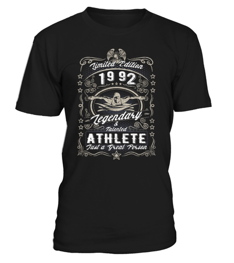 Vintage 1992 Swimmer Birthday Gift Sport Hobby T-Shirt Unisex