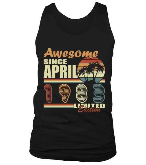 April 1983 vintage birthday Tank Top Unisex