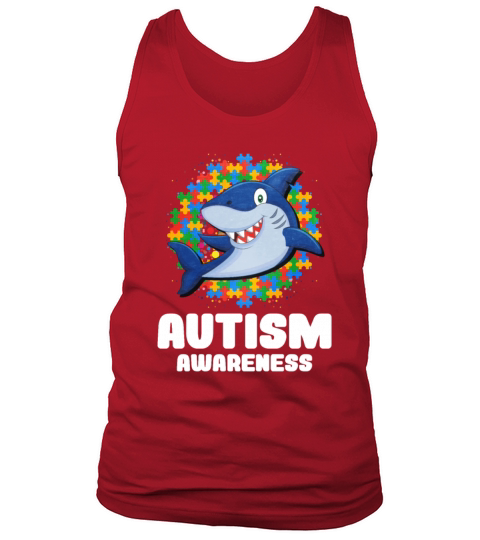 Autismn Awareness Blue Shark Tank Top Unisex