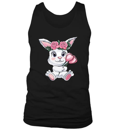 Baby Easter Bunny with Flowers cute Easter Egg Tank Top Unisex
