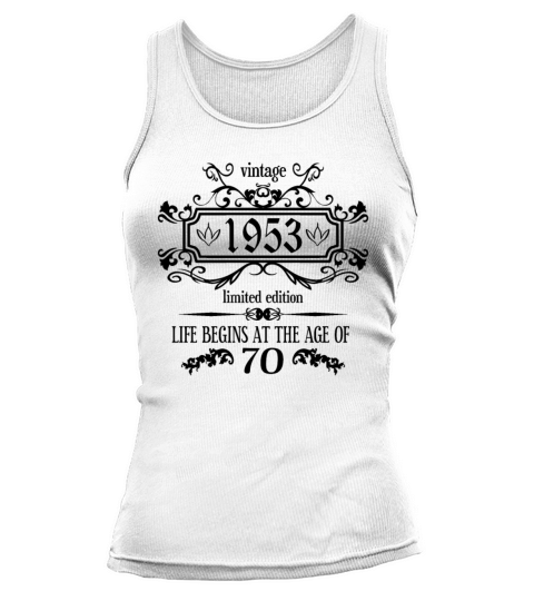 70th Birthday Sayings 1953 Vintage Style Tank top Woman