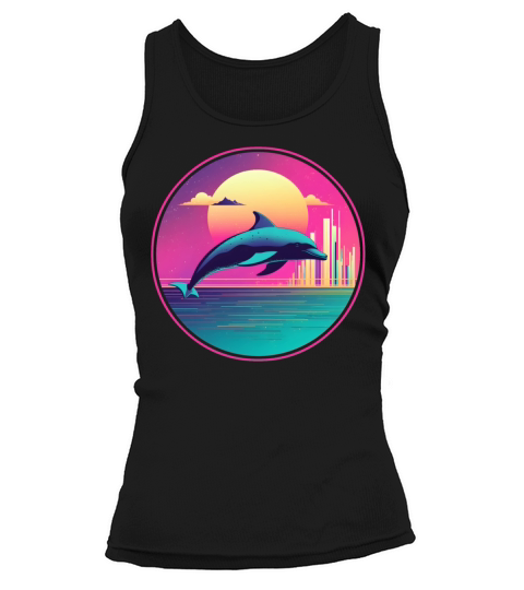 80s 90s Dolphin Lovers Vintage Tank top Woman