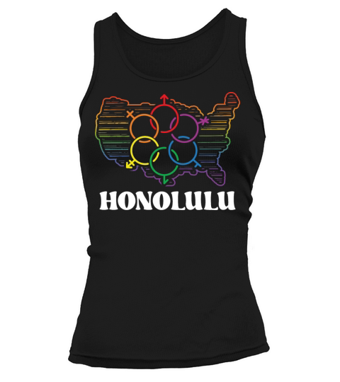 Honolulu Pride Month Pride Flag LGBT Community LGB Tank top Woman