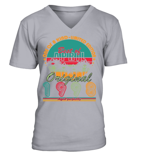 25th birthday April vintage 1998 vintage V-Neck T-shirt