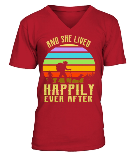 And She Lived Happily Ever After V-Neck T-shirt
