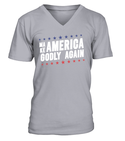 Make America Godly Again Christianity Symbol V-Neck T-shirt