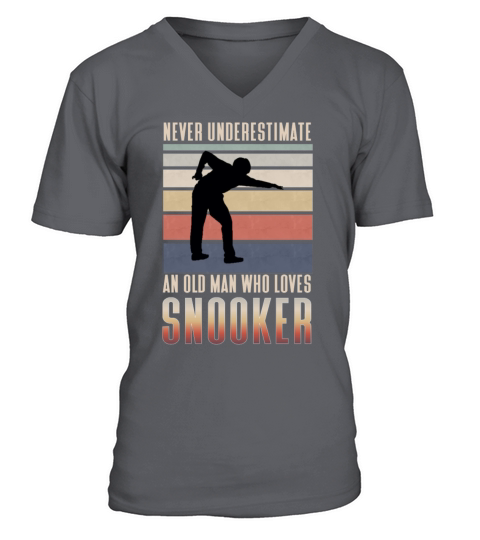 Never underestimate an old man who loves snooker V-Neck T-shirt
