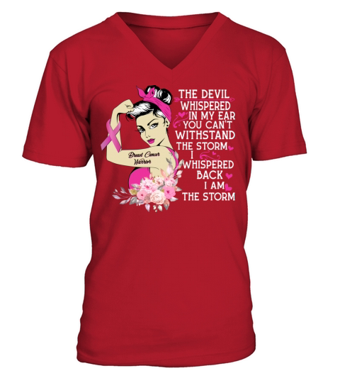 THE DEVIL WHISPERED IN MY EAR YOU CANT WITHSTAND V-Neck T-shirt