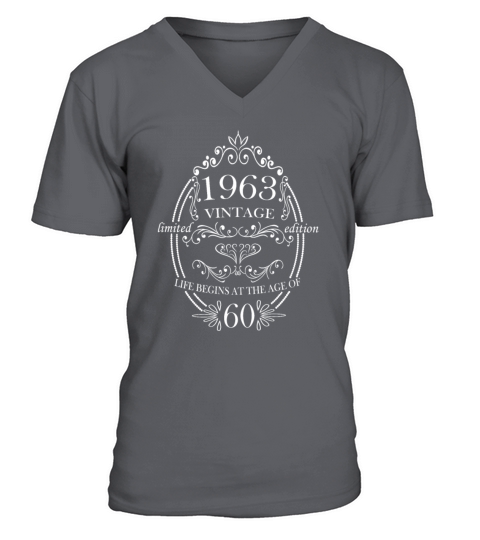 Vintage 1963 Birthday Sayings V-Neck T-shirt