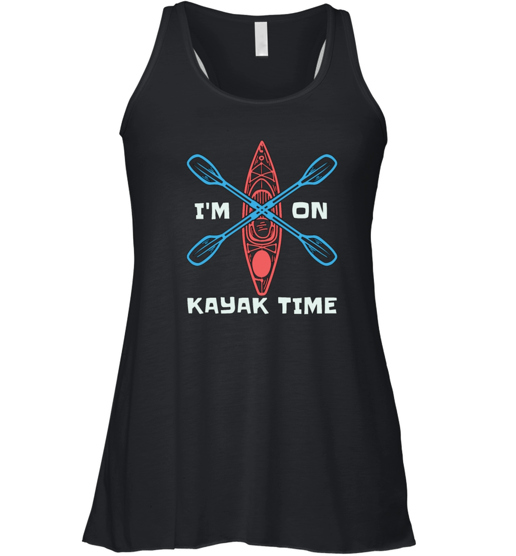 Kayaking Im On Kayak Time Canoeing Kayak Lover Women's Flowy Tank Top