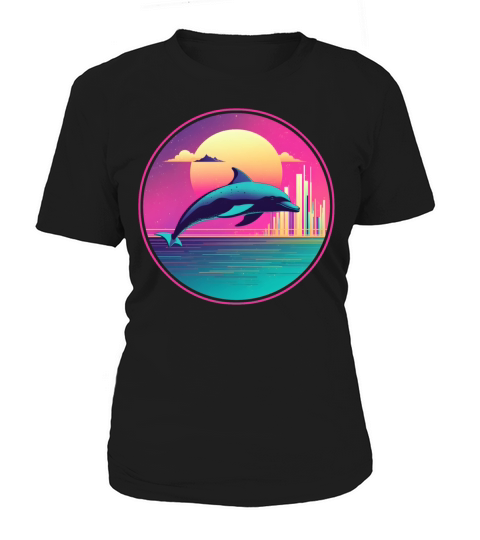 80s 90s Dolphin Lovers Vintage Women's T-Shirt