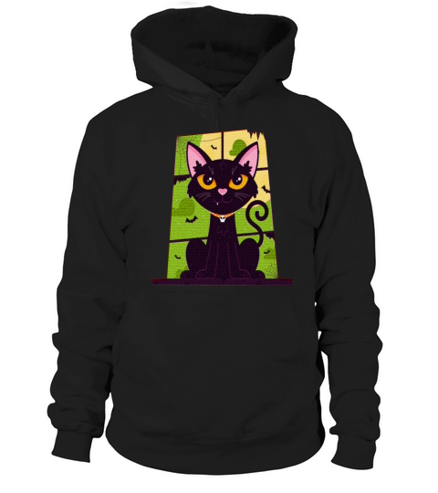 Cat Daddy Black Cat Vintage Eighties Style Cat Hoodie Unisex