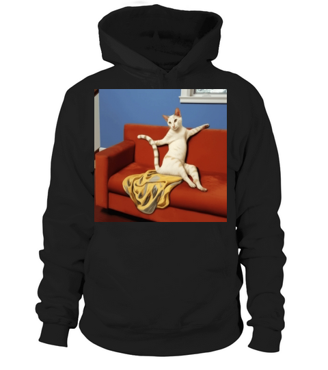 Seductive Cat on a Vintage Couch - Renaissance Hoodie Unisex